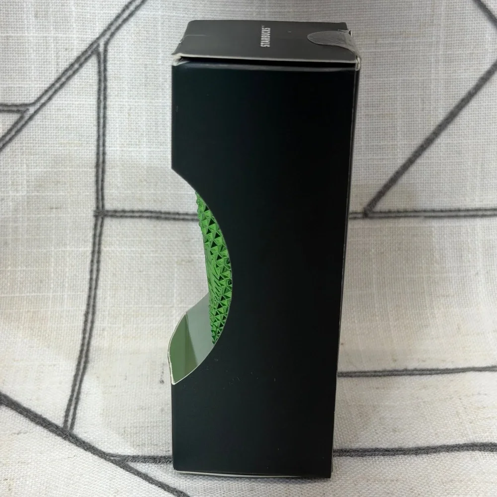 Starbucks Cold‎ Cup Ornament Key Chain Mini Green Studded Tumbler 2023 Holiday